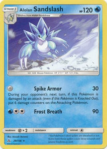 Pokemon Single Card - Ultra Prism 029/156 Alolan Sandslash Rare Pack Fresh