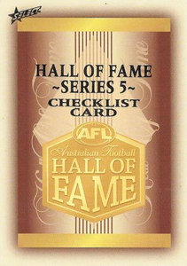 AFL Select 2018 Legacy Hall of Fame Series 5 Set of 34 **PLAYER EDITION**