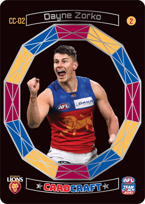 AFL Single Card - Teamcoach 2021 Card Craft CC02-2 Dayne Zorko