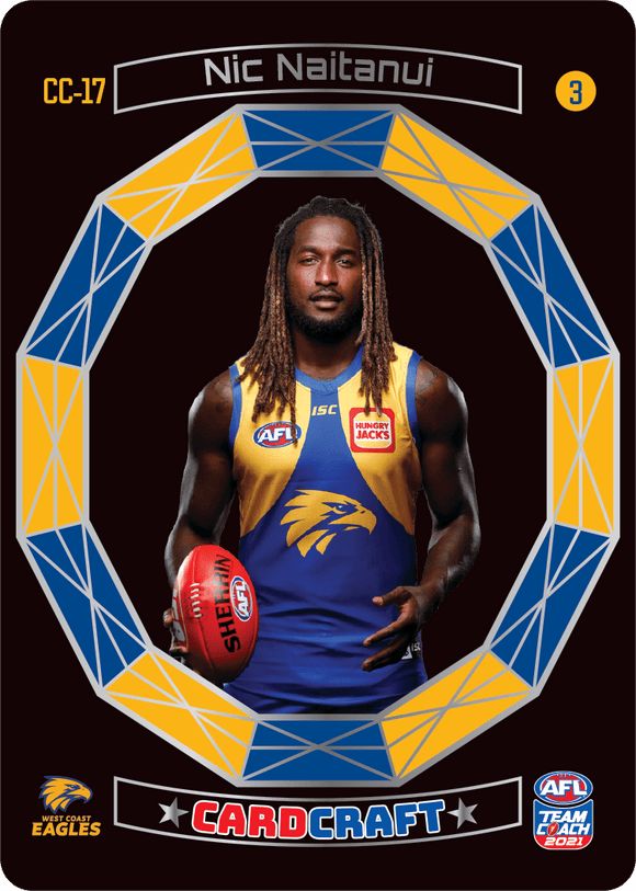 AFL Single Card - Teamcoach 2021 Card Craft CC17-3 Nic Naitanui