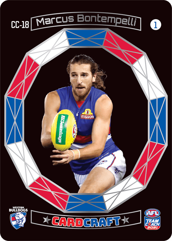 AFL Single Card - Teamcoach 2021 Card Craft CC18-1 Marcus Bontempelli