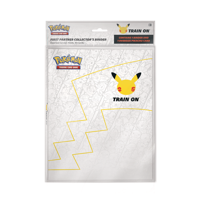 Pokemon 25th Anniversary First Partner Folder + Jumbo Pikachu Promo Card