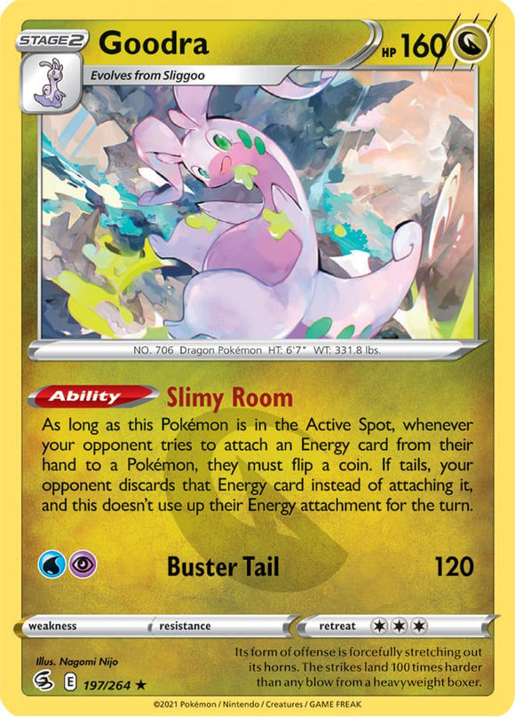 Pokemon Single Card - Fusion Strike 197/264 Goodra Rare Pack Fresh