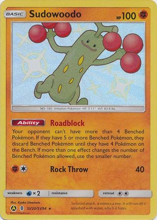 Pokemon Single Card - Hidden Fates Shiny Vault Subset SV20/SV94 Sudowoodo Shiny Rare Pack Fresh