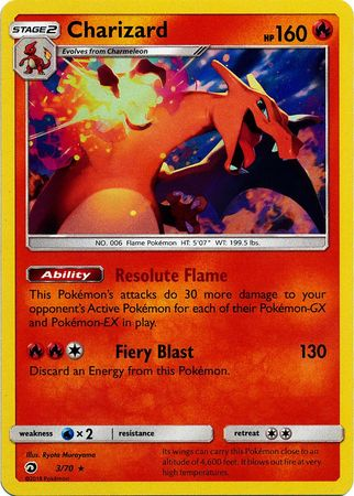 Pokemon Single Card - Dragon Majesty 03/70 Charizard Rare Pack Fresh