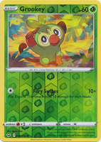 Pokemon Single Card - Sword & Shield 010/202 Grookey Reverse Holo Common Pack Fresh