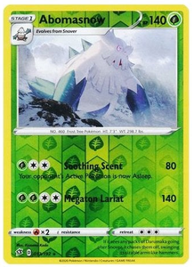 Pokemon Single Card - Rebel Clash 013/192 Abomasnow Reverse Holo Rare Pack Fresh