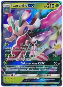 Pokemon Single Card - Sun & Moon Base Set 015/149 Lurantis GX Pack Fresh