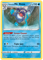 Pokemon Single Card - Rebel Clash 038/192 Galarian Mr. Rime Rare Pack Fresh