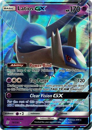 Pokemon Single Card - Unified Minds 078/236 Latios GX Pack Fresh