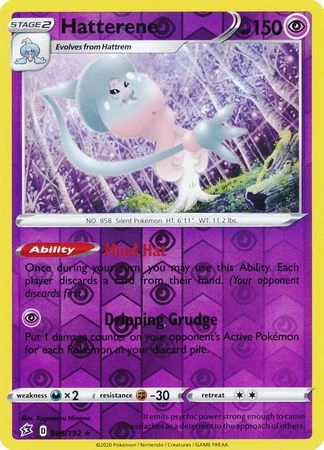 Pokemon Single Card - Rebel Clash 085/192 Hatterene Reverse Holo Rare Pack Fresh