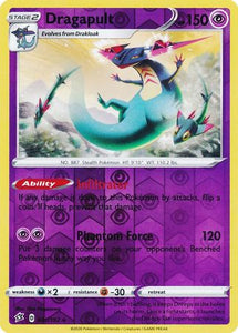 Pokemon Single Card - Rebel Clash 091/192 Dragapult Rare Reverse Holo Pack Fresh