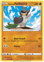 Pokemon Single Card - Rebel Clash 094/192 Galarian Farfetch'd Common Pack Fresh