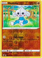 Pokemon Single Card - Rebel Clash 097/192 Meditite Reverse Holo Common Pack Fresh