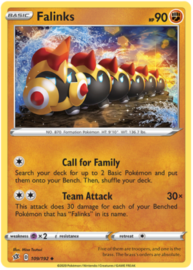 Pokemon Single Card - Rebel Clash 109/192 Falinks Uncommon Pack Fresh