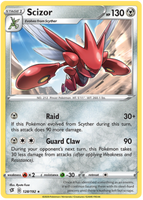 Pokemon Single Card - Rebel Clash 128/192 Scizor Rare Pack Fresh
