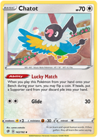 Pokemon Single Card - Rebel Clash 142/192 Chatot Uncommon Pack Fresh