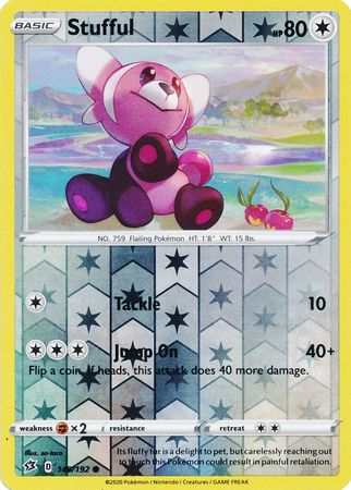 Pokemon Single Card - Rebel Clash 149/192 Stufful Reverse Holo Common Pack Fresh