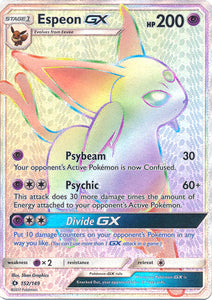 Pokemon Single Card - Sun & Moon Base Set 152/149 Espeon GX Secret Rare Full Art Near Mint