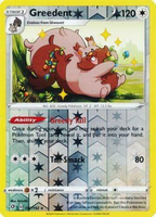 Pokemon Single Card - Rebel Clash 152/192 Greedent Reverse Holo Rare Pack Fresh