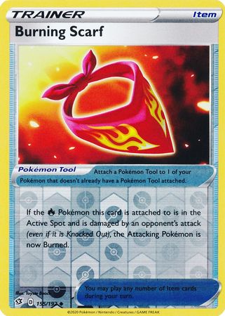 Pokemon Single Card - Rebel Clash 155/192 Burning Scarf Reverse Holo Uncommon Pack Fresh