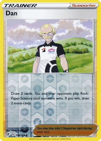 Pokemon Single Card - Rebel Clash 158/192 Dan Reverse Holo Uncommon Pack Fresh
