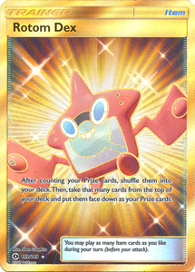 Pokemon Single Card - Sun & Moon Base Set 159/149 Rotom Dex Secret Rare Full Art Pack Fresh