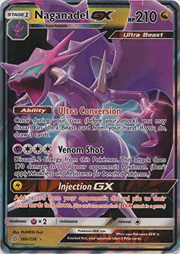 Pokemon Single Card - Unified Minds 160/236 Naganadel GX Pack Fresh