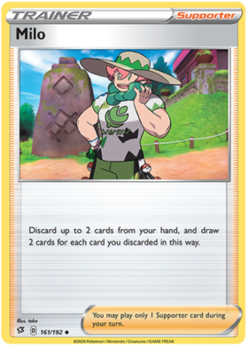 Pokemon Single Card - Rebel Clash 161/192 Milo Uncommon Pack Fresh