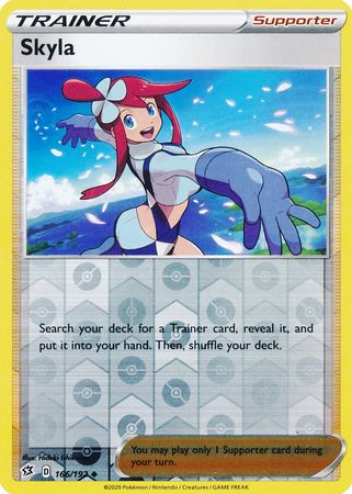 Pokemon Single Card - Rebel Clash 166/192 Skyla Uncommon Reverse Holo Pack Fresh