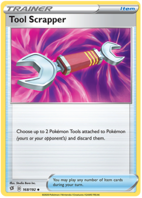 Pokemon Single Card - Rebel Clash 168/192 Tool Scrapper Uncommon Pack Fresh