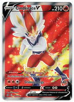 Pokemon Single Card - Rebel Clash 178/192 Cinderace V Ultra Rare Full Art Pack Fresh