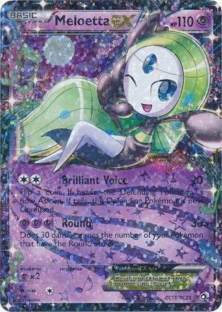 Pokemon Single Card - Legendary Treasures Radiant Collection RC11/RC25 Meloetta EX Rare Near Mint