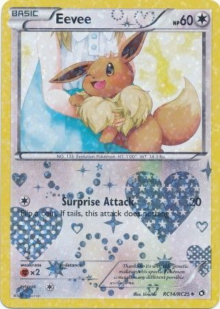 Pokemon Single Card - Legendary Treasures Radiant Collection RC14/RC25 Eevee Uncommon Near Mint