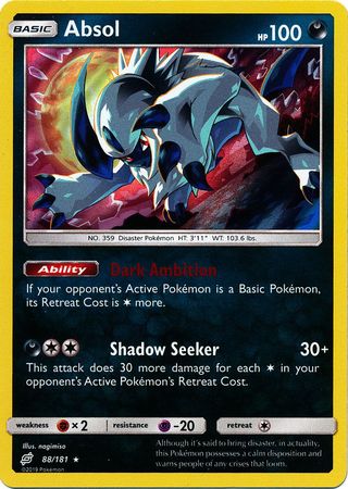 Pokemon Single Card - Team Up 088/181 Absol Holo Rare Mint Condition