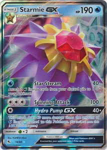 Pokemon Single Card - Hidden Fates 14/68 Starmie GX Full Art Pack Fresh