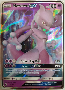 Pokemon Single Card - Hidden Fates 31/68 Mewtwo GX Full Art Pack Fresh