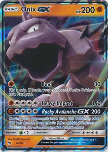 Pokemon Single Card - Hidden Fates 36/68 Onix GX Full Art Pack Fresh