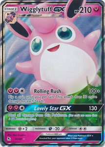 Pokemon Single Card - Hidden Fates 42/68 Wigglytuff GX Full Art Pack Fresh