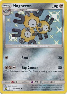 Pokemon Single Card - Hidden Fates Shiny Vault Subset SV28/SV94 Magneton Shiny Rare Pack Fresh