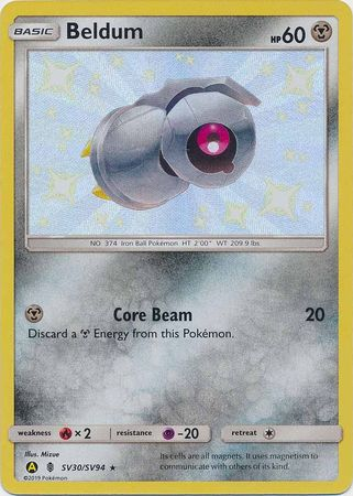 Pokemon Single Card - Hidden Fates Shiny Vault Subset SV30/SV94 Beldum Shiny Rare Pack Fresh