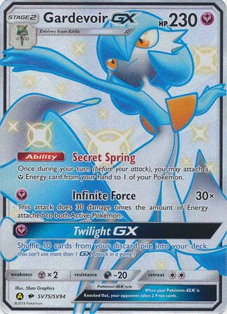 Pokemon Single Card - Hidden Fates Shiny Vault Subset SV75/SV94 Gardevoir GX Ultra Rare Pack Fresh