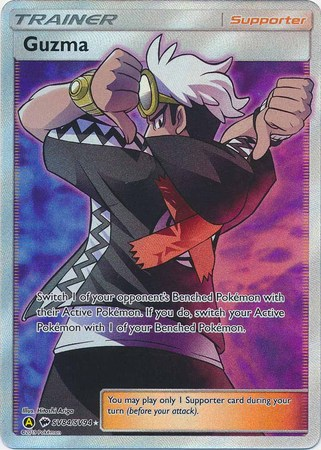 Pokemon Single Card - Hidden Fates Shiny Vault Subset SV84/SV94 Guzma Ultra Rare Full Art Pack Fresh