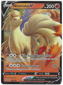 Pokemon Single Card - Rebel Clash 026/192 Ninetales V Pack Fresh