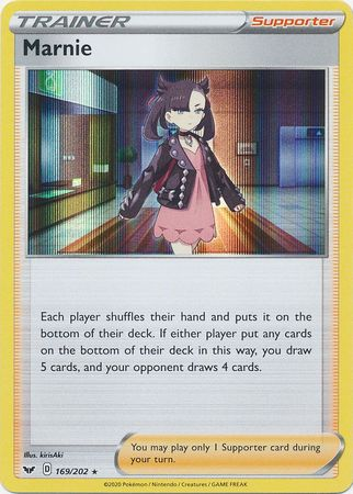 Pokemon Single Card - Sword & Shield 169/202 Marnie Holo Trainer Pack Fresh
