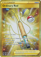 Pokemon Single Card - Sword & Shield 215/202 Ordinary Rod Gold Secret Rare Full Art Pack Fresh