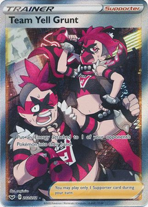 Pokemon Single Card - Sword & Shield 202/202 Team Yell Grunt Ultra Rare Full Art Pack Fresh