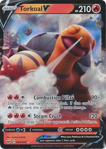 Pokemon Single Card - Sword & Shield 024/202 Torkoal V Pack Fresh