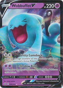 Pokemon Single Card - Sword & Shield 086/202 Wobbuffet V Pack Fresh