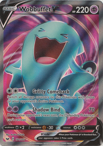 Pokemon Single Card - Sword & Shield 191/202 Wobbuffet V Full Art Pack Fresh